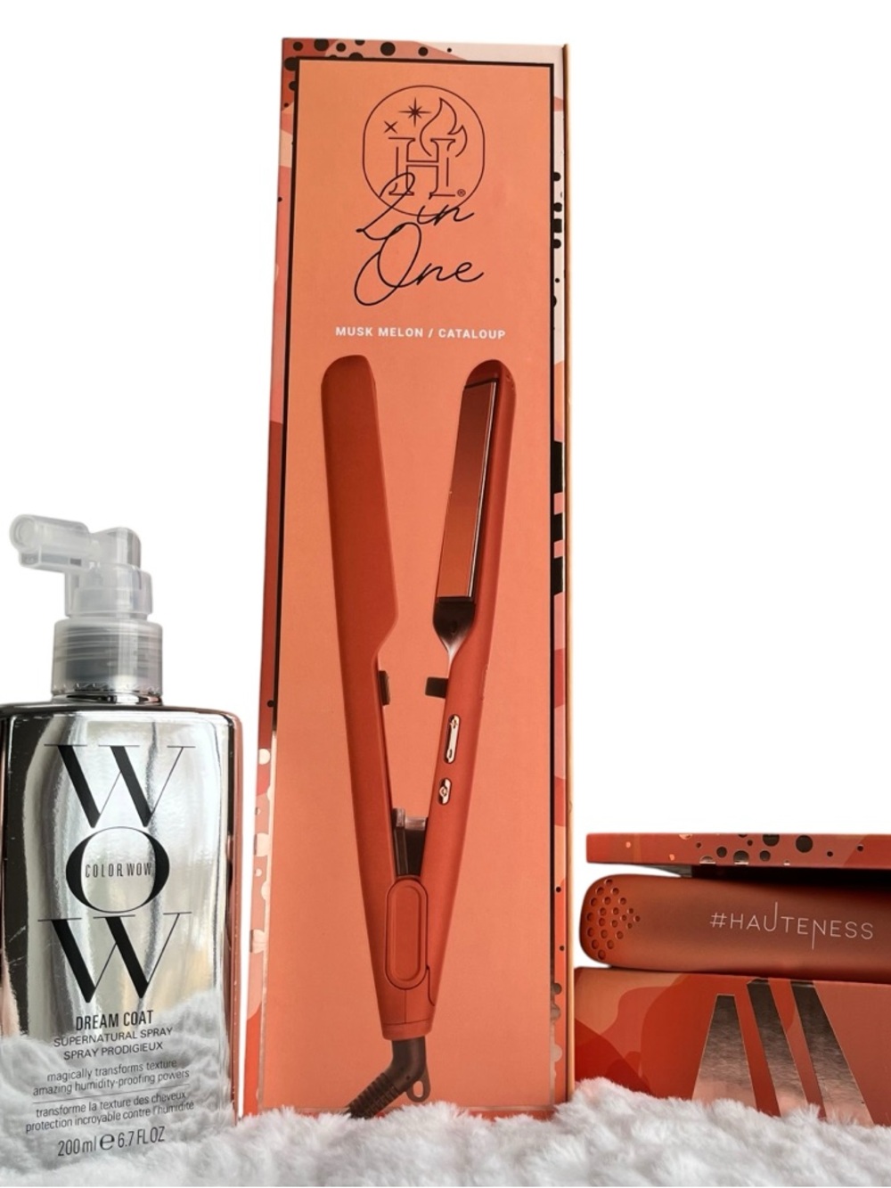 NEW Bundle Hauteness 2 in 1 Ceramic Flat Iron & Colorwow Dream Coat